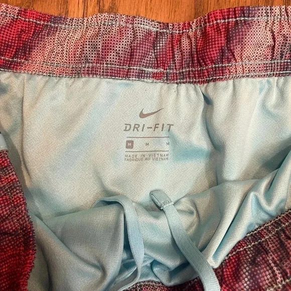 Nike Dri Fit Tempo Athletic Running Shorts Blue Teal Trim Women’s Size Medium - Picture 8 of 12